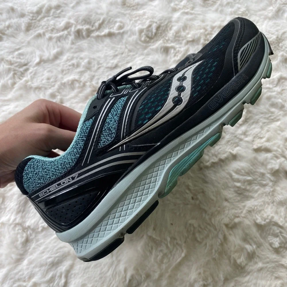 Saucony Echelon 7 Running Shoes Womens 8 Blue EVERUN Sauc-Fit Sneaker Athletic